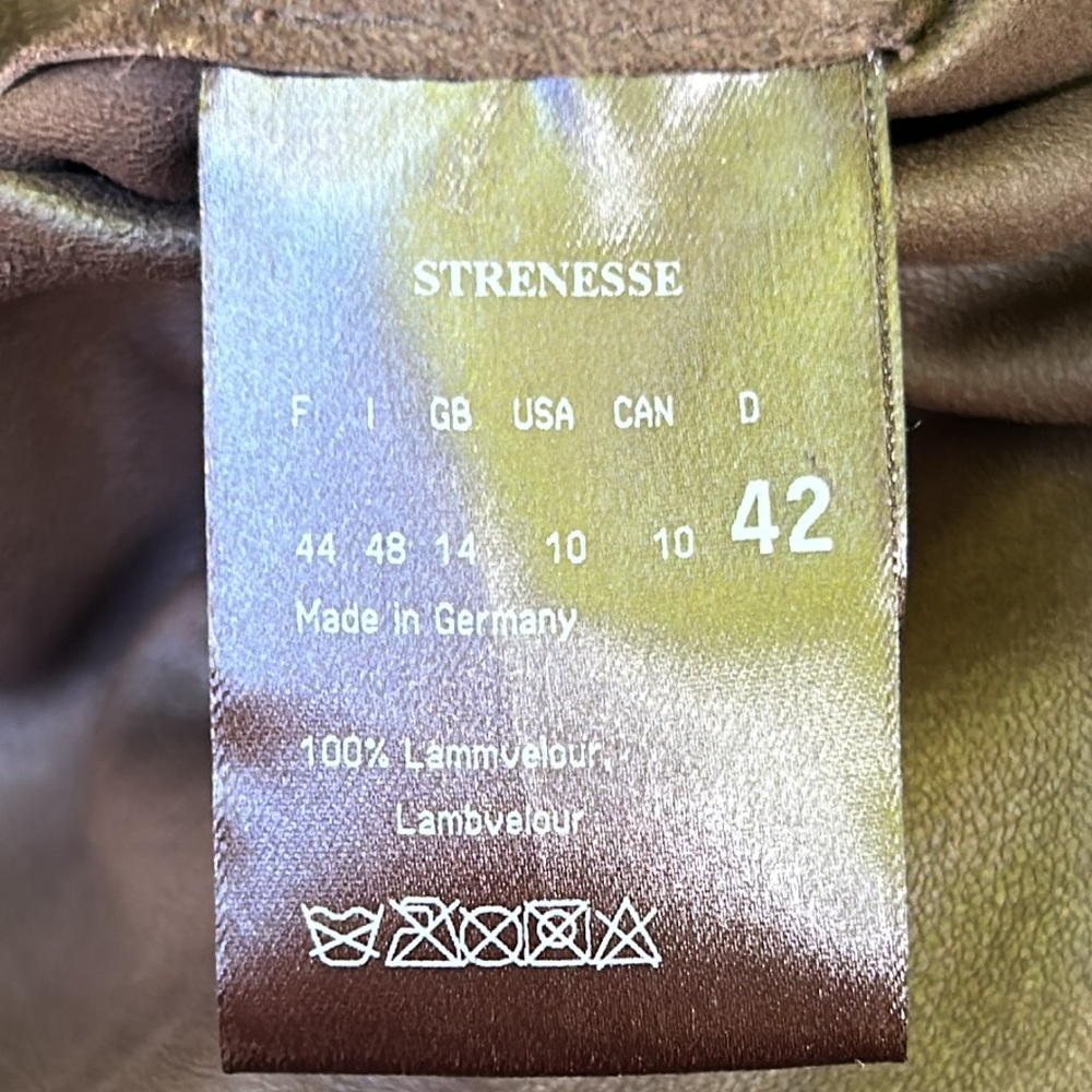 STRENESSE Dark Brown Suede Lace-Up Military Jacket - Picture 11 of 11